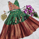 Sankranti Kids Kanjivaram Silk Lehenga