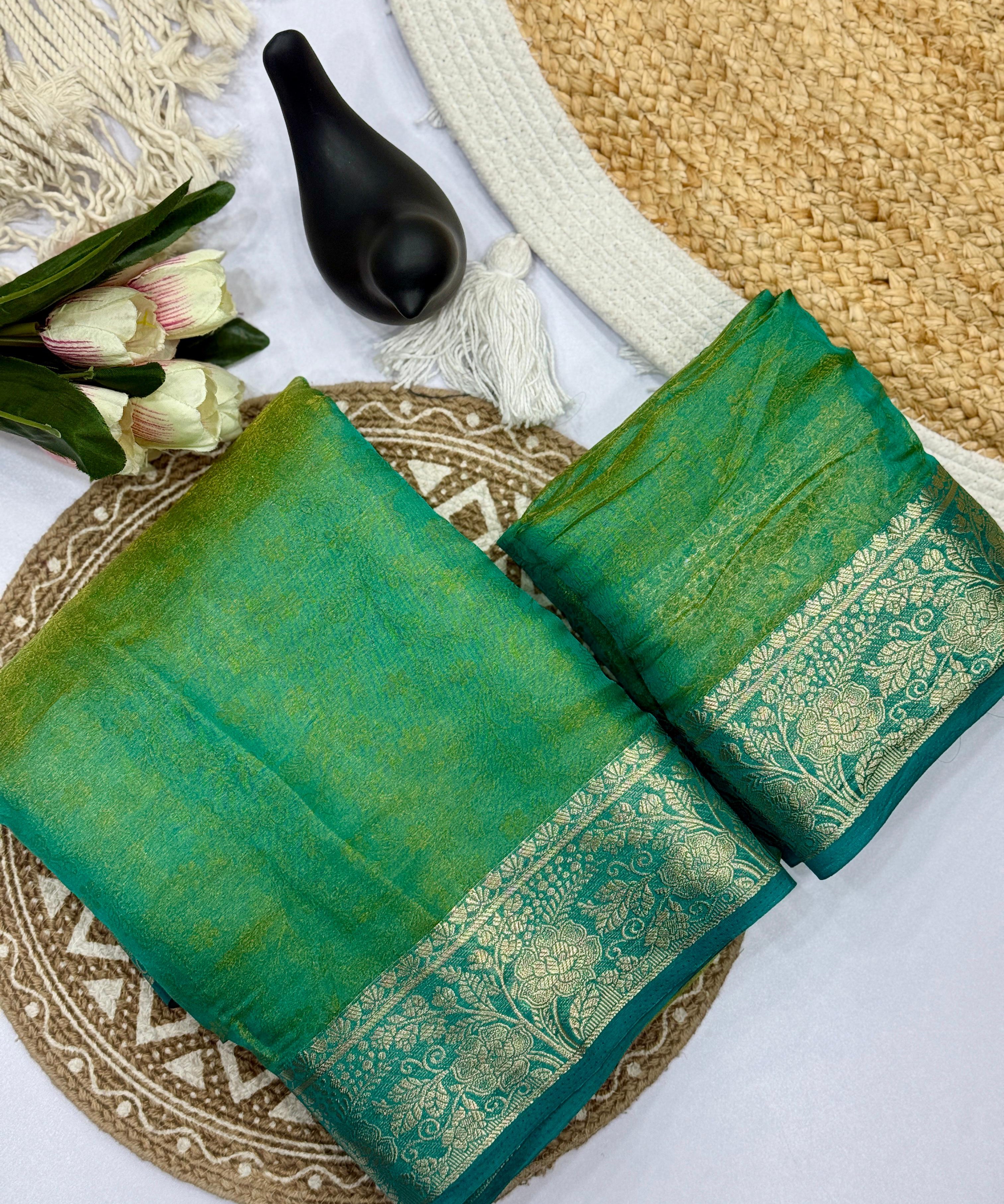 Super Shiny Space Silk Saree