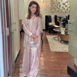 Peach Roman Silk Suit