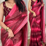 Striped Apsara Georgette Saree