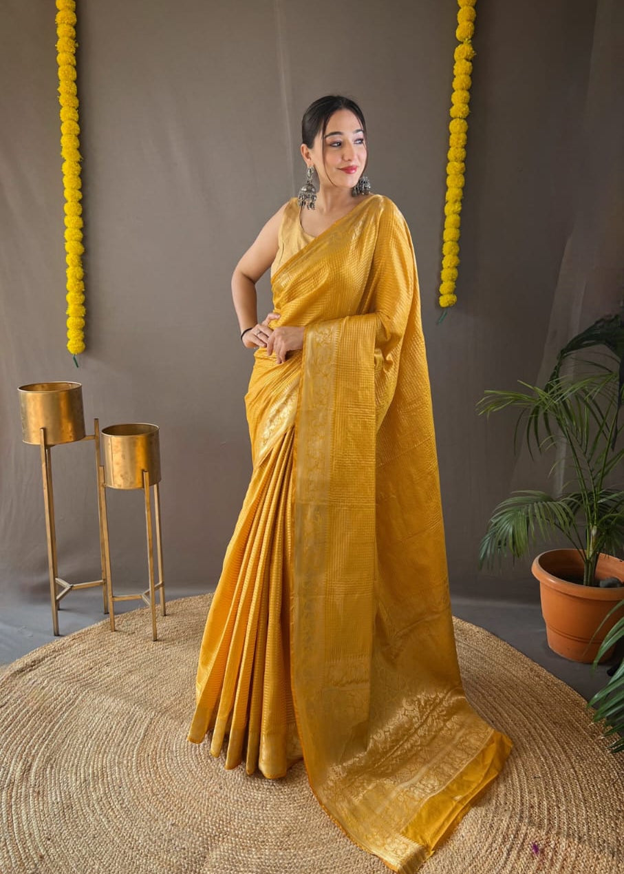 Soft Copper weaving  Saree