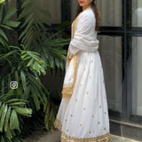 Charming White Anarkali Gown