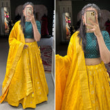 trendy designer viscose chanderi lehenga