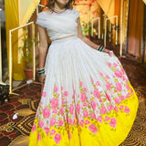 Elegance Haldi Special Printed Lehenga