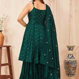 Classical Embroidered Top Sharara