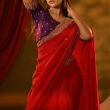 Karwa Chauth Special Red Saree