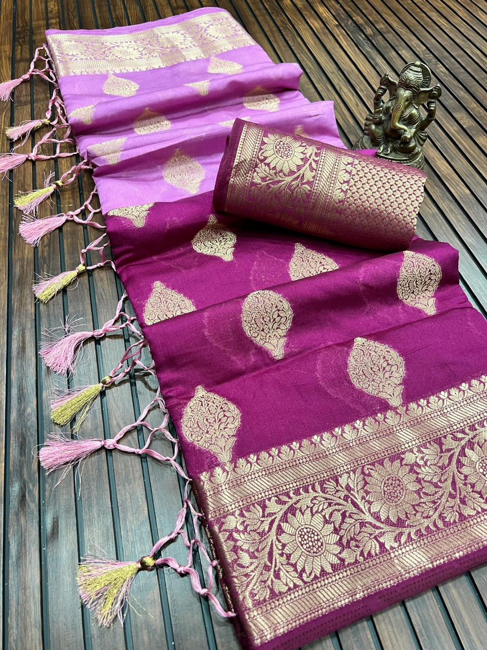 Pure Zari weaving Saree