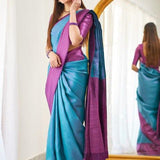 Beautiful Art Silk Jacquard Border Saree