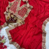 Red Soft Rangoli Silk Saree