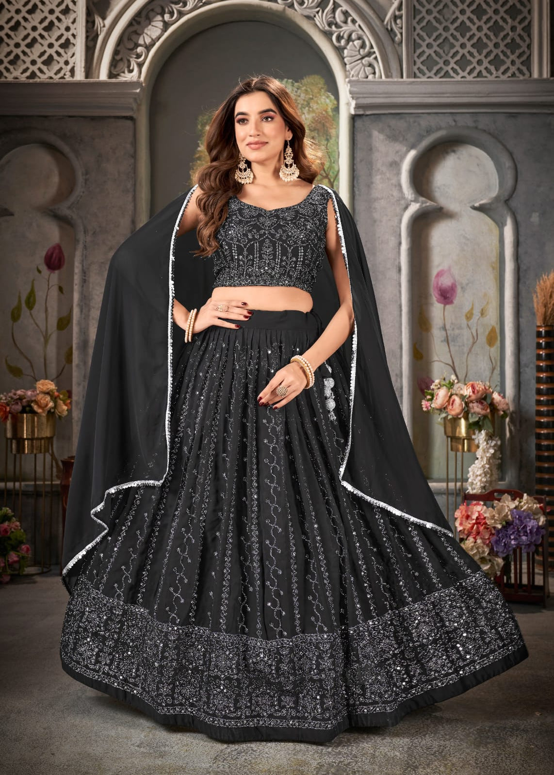 Treditional  Pure Georgette Lehenga