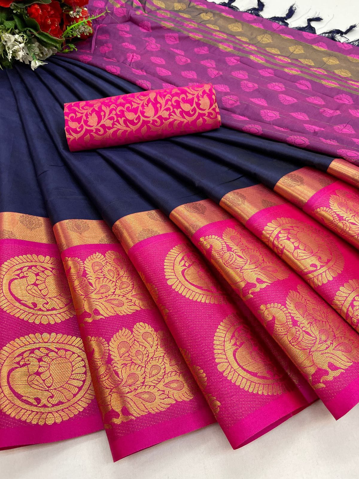 Aura Soft Cotton Silk Saree