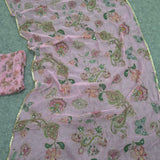 Embellished Mirror Work Silk Saree