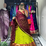 Treditional Kanjivaram Silk Lehenga