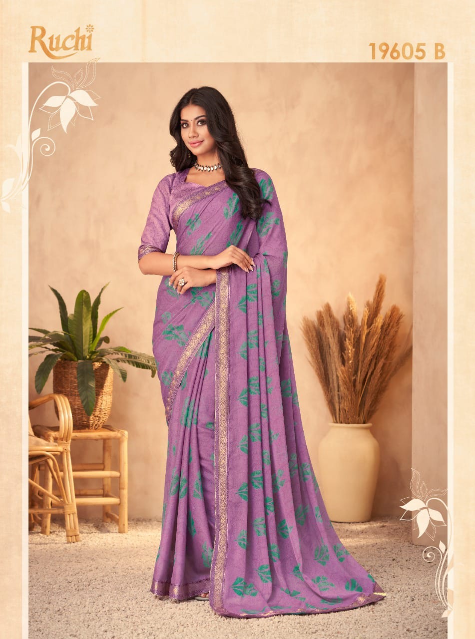 Georgette simple saree collection