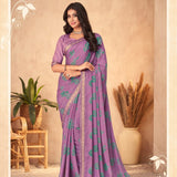 Georgette simple saree collection