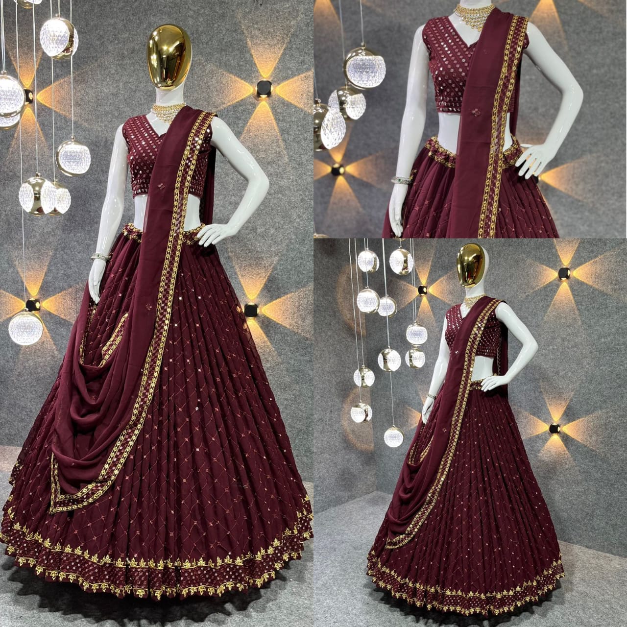 Embroidered Attractive Party Wear Silk Lehenga choli