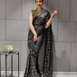 Presenting You Most Beautiful Sequins Work Ready To Wear Saree