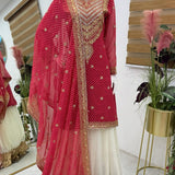 Traditional Bandhej Georgette Suit Sharara