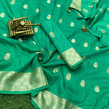 Soft Shiney Cotton Blend Saree