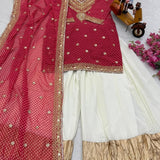 Traditional Bandhej Georgette Suit Sharara