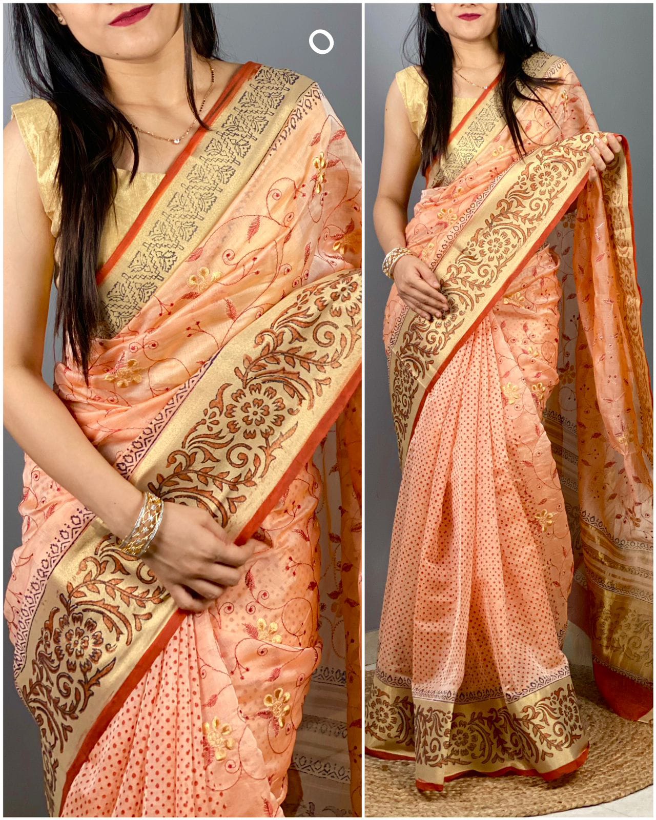 Soft Cotton Organza Saree