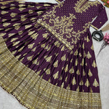 Heavy chinon Top Lehenga