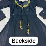 Blooming Black Anarkali Suit