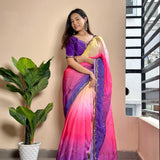 Digital Printed Mono Banglori Saree