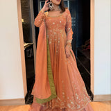 Premium Georgette Embroidered Top Lehenga