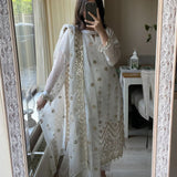 White Embroidered Suit Collection