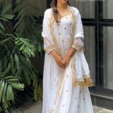 Charming White Anarkali Gown