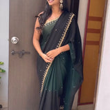 Soft Hand Daying Chinnon Saree