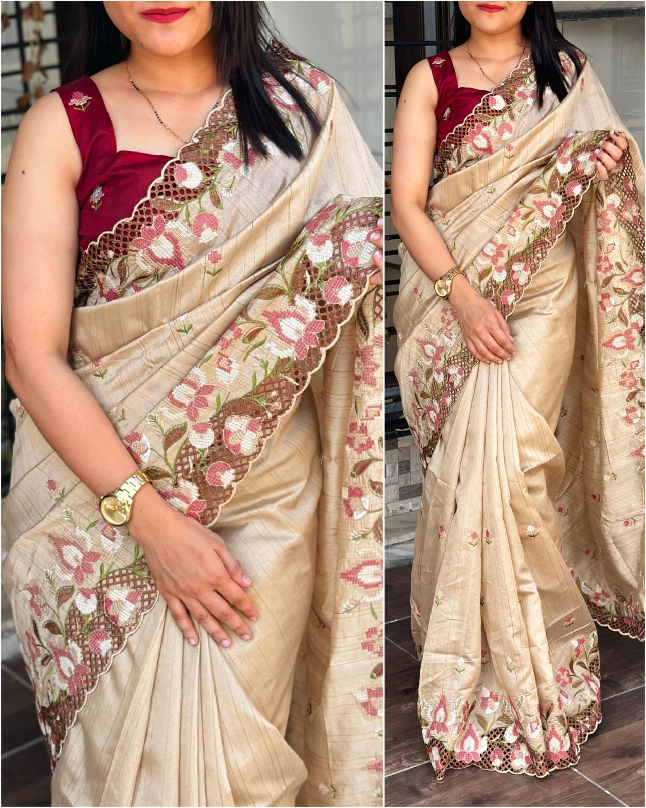 Stunning Vijayalaxmi Slub Silk Saree