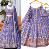 Classy Purple Georgette Lehenga Choli