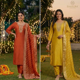 Srileela Pure Dola Silk Suit