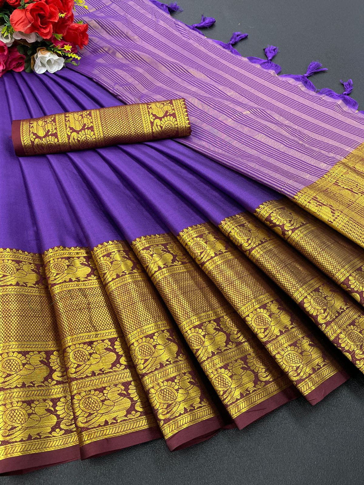 Aura Naraynpattu Cotton Silk Saree