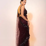 Black Bollywood Sequance Saree