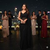Balck original party wear saree