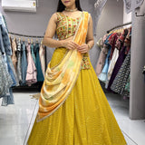 Yellow Fancy Lehenga Choli