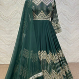 Fancy Heavy Embroidery Sequance Work Gown