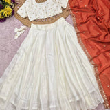 Traditional Chinon Silk Lehenga