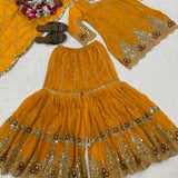 Exclusive Silk Embroidered Top Sharara