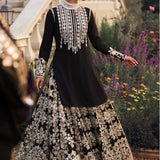 Black Embroidered Top Lehenga