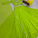 Parrot Green Heavy Lehenga Choli