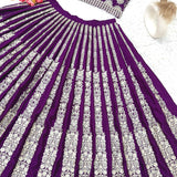 Purple Heavy Wedding Lehenga Choli