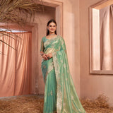 Summer Silver Net Saree