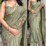 Stunning Vijayalaxmi Slub Silk Saree