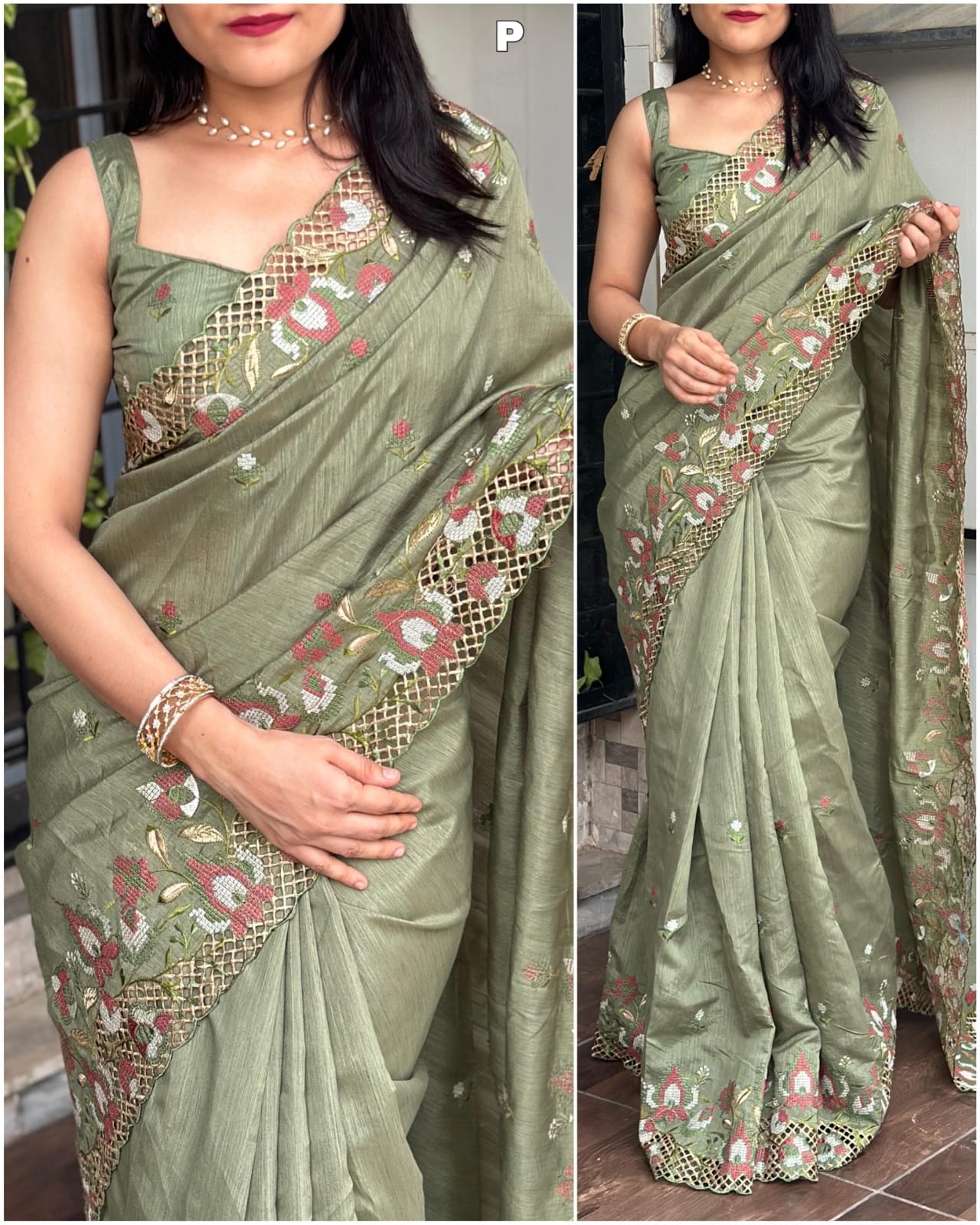 Stunning Vijayalaxmi Slub Silk Saree