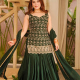 Blooming Embroidered Top Sharara