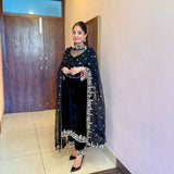 Heavy Designer Velvet Straight Suit